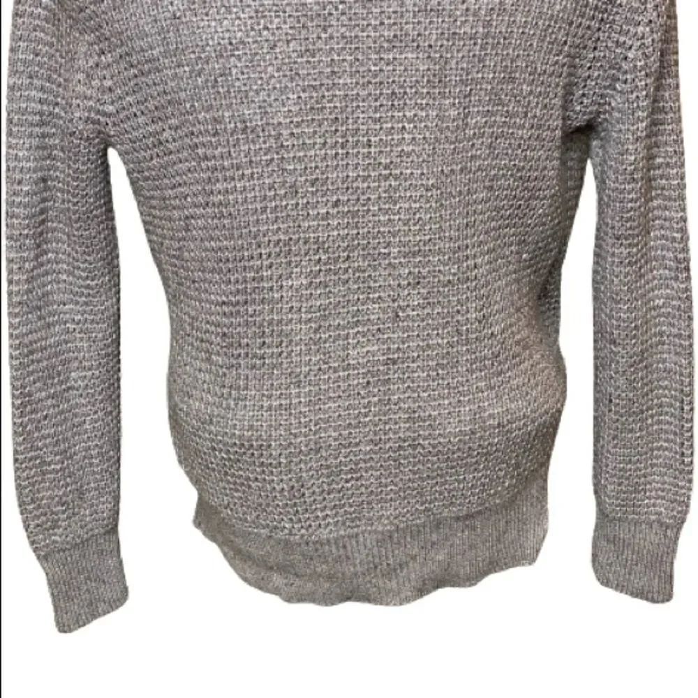 Callahan taupe linen blend waffle knit wrap sweater size XS - Picture 11 of 16